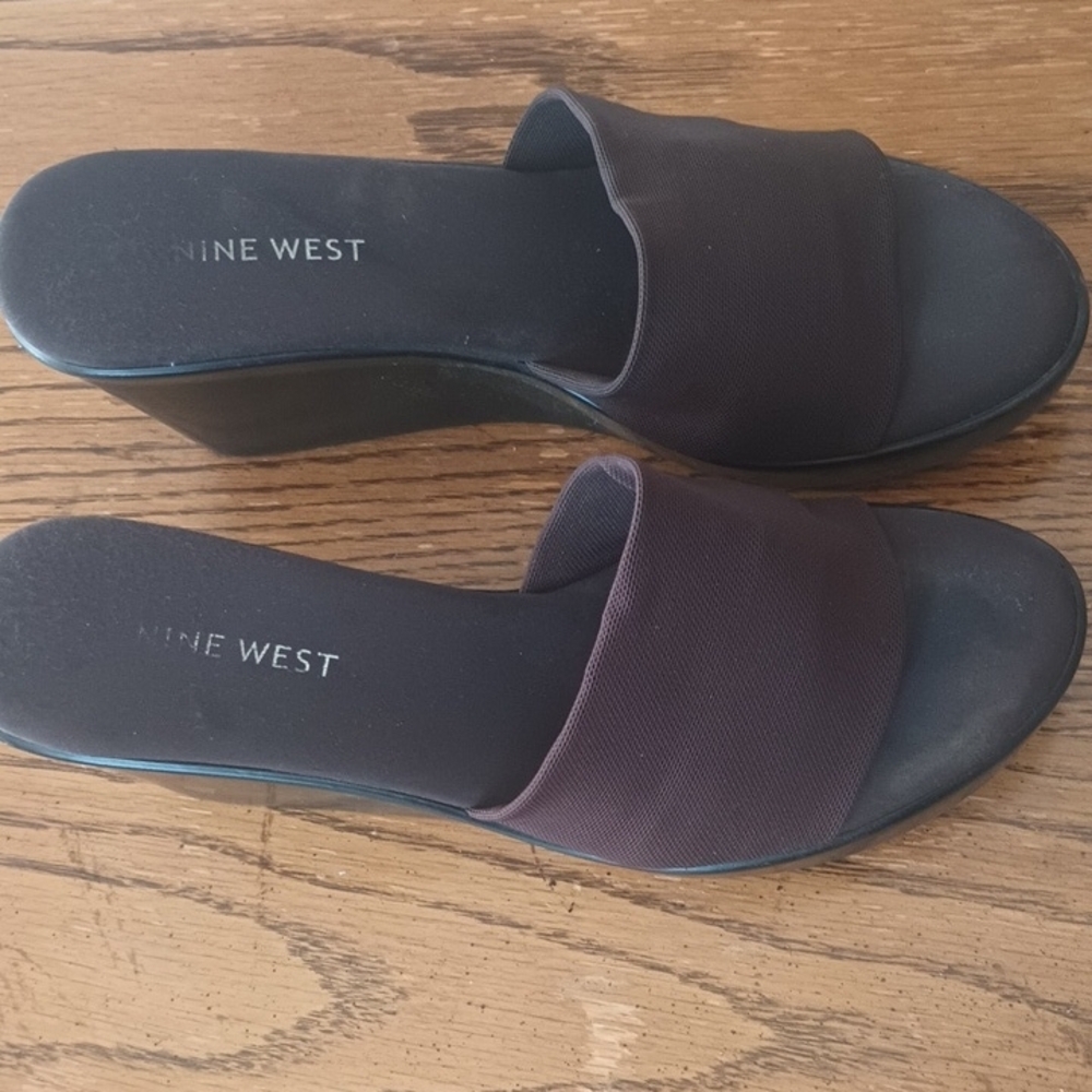Nine West Women's Brown Wedge Sandals